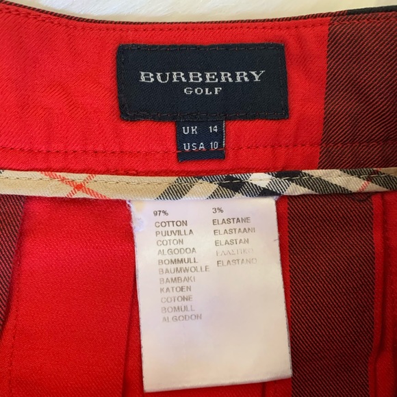 BURBERRY Red Plaid Nova Check Wrap Skirt Size 10 - Picture 3 of 10